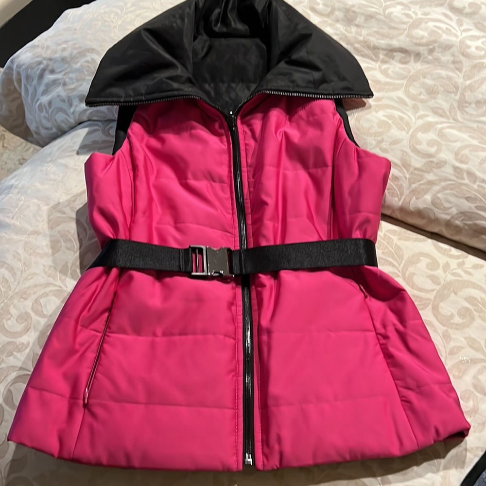 Etcetra Quilted Reversible Belted Vest Size 00